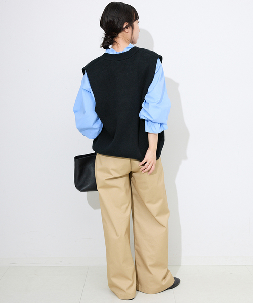 SLOBE IENA(スローブイエナ)の「《WEB限定/追加2》パールニットベスト(ベスト・レディース・チャコールグレー/ブラック・FREE)」の19枚目の写真