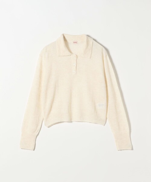SHIPS any(シップス エニィ)の「Healthknit:〈手洗い可能〉モヘヤ ミックス ポロ ニット(ニット/セーター・レディース・ブラウン/オフホワイト/ピンク・ONE SIZE)」の1枚目の写真