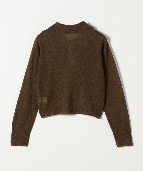 SHIPS any(シップス エニィ)の「Healthknit:〈手洗い可能〉モヘヤ ミックス ポロ ニット(ニット/セーター・レディース・ブラウン/オフホワイト/ピンク・ONE SIZE)」の8枚目の写真