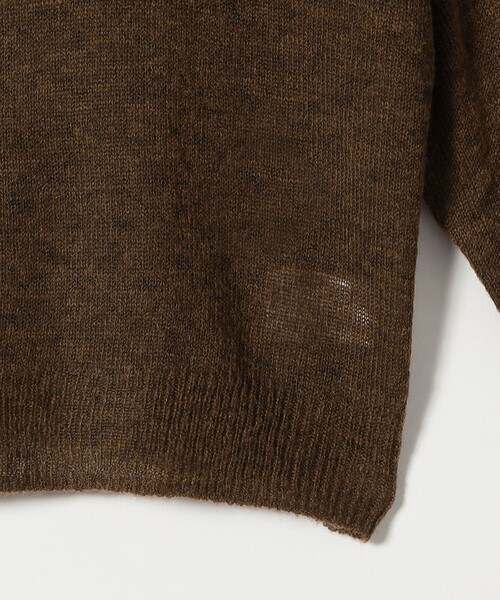 SHIPS any(シップス エニィ)の「Healthknit:〈手洗い可能〉モヘヤ ミックス ポロ ニット(ニット/セーター・レディース・ブラウン/オフホワイト/ピンク・ONE SIZE)」の11枚目の写真