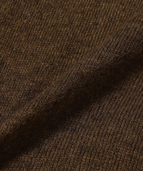 SHIPS any(シップス エニィ)の「Healthknit:〈手洗い可能〉モヘヤ ミックス ポロ ニット(ニット/セーター・レディース・ブラウン/オフホワイト/ピンク・ONE SIZE)」の4枚目の写真