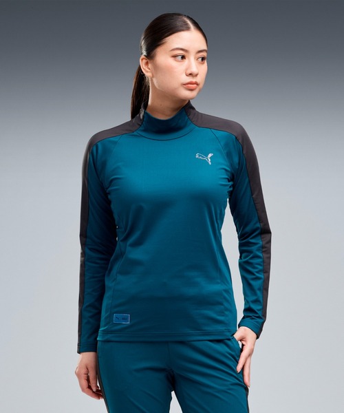 PUMA(プーマ)の「PUMA プーマ ウィメンズ ゴルフ CG W ジク モックネック 長袖 シャツ(Tシャツ/カットソー・レディース・ダークブルー/ブラック/ホワイト・X-LARGE/SMALL/LARGE/MEDIUM)」の3枚目の写真