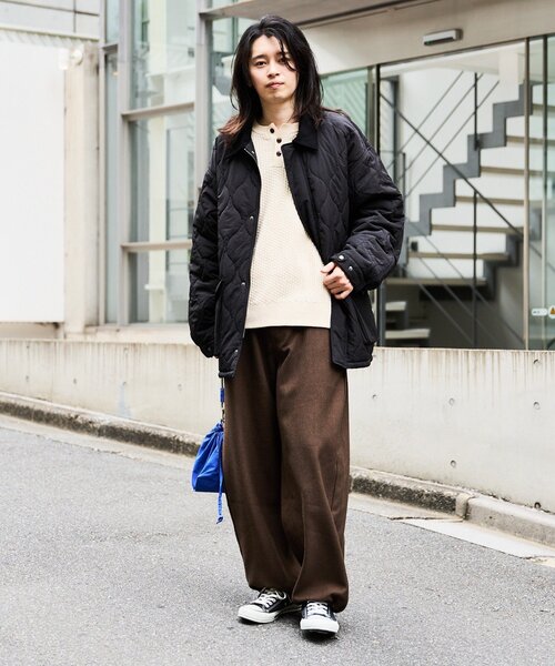 CIAOPANIC TYPY(チャオパニックティピー)の「【UNISEX】コーデュロイ襟キルティングジャケット(ブルゾン・メンズ・ブラック/ブラウン/カーキ・MEDIUM/LARGE)」の19枚目の写真