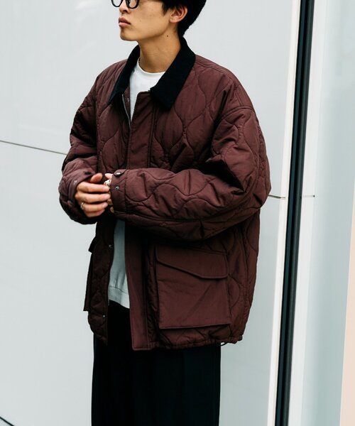 CIAOPANIC TYPY(チャオパニックティピー)の「【UNISEX】コーデュロイ襟キルティングジャケット(ブルゾン・メンズ・ブラック/ブラウン/カーキ・MEDIUM/LARGE)」の12枚目の写真