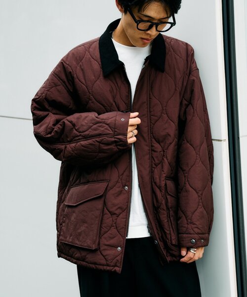 CIAOPANIC TYPY(チャオパニックティピー)の「【UNISEX】コーデュロイ襟キルティングジャケット(ブルゾン・メンズ・ブラック/ブラウン/カーキ・MEDIUM/LARGE)」の13枚目の写真