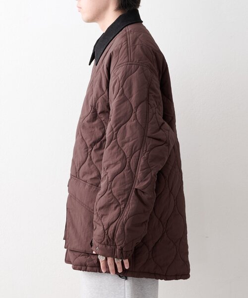 CIAOPANIC TYPY(チャオパニックティピー)の「【UNISEX】コーデュロイ襟キルティングジャケット(ブルゾン・メンズ・ブラック/ブラウン/カーキ・MEDIUM/LARGE)」の6枚目の写真