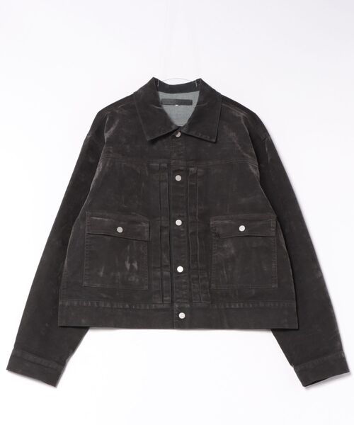 DANKE SCHON(ダンケシェーン)の「DankeSchon/ダンケシェーン/BIOBALL FLOCKY DENIM 2nd JACKET(デニムジャケット・メンズ・ブラック/チャコールグレー・M/L)」の2枚目の写真