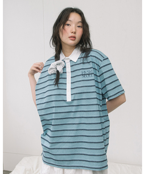 HAVISM（ヘビズム）の「OVERSIZE RUGBY S/S TEE(SKY BLUE)（ポロシャツ・レディース・その他・FREE）」の2枚目の写真