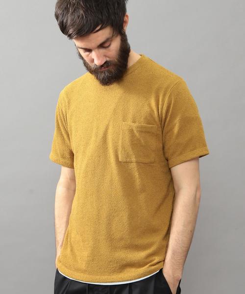 BEAUTY&YOUTH UNITED ARROWS（ビューティーアンドユースユナイテッドアローズ）の「BY ∴ ドライ パイル Tシャツ◆（Tシャツ/カットソー・メンズ・マスタード/ネイビー/グレー/ホワイト/ダークブラウン/ダークグリーン・LARGE/X-LARGE/SMALL/MEDIUM）」の8枚目の写真