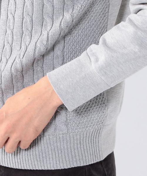 coen（コーエン）の「ニットコンビジップパーカー（パーカー・メンズ・ネイビー/グレー・X-LARGE/LARGE/MEDIUM/SMALL）」の8枚目の写真