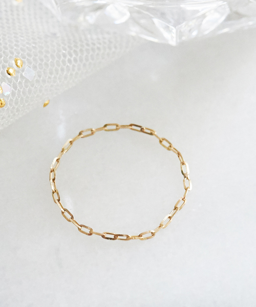 Phoebe(フィービィー)の「【K10】ブライトネスチェーンリング/BOXつき ピンキーリング(リング・レディース・ゴールド/ゴールド系その他3/ゴールド系その他2・#11/#7/#3/#13)」の11枚目の写真