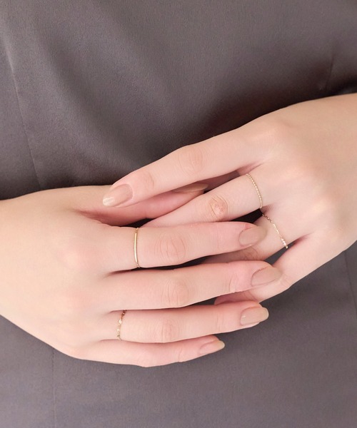 K10】ブライトネスチェーンリング/BOXつき（リング）｜Phoebe