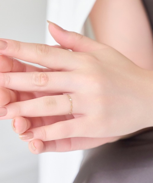 Phoebe(フィービィー)の「【K10】ブライトネスチェーンリング/BOXつき ピンキーリング(リング・レディース・ゴールド/ゴールド系その他3/ゴールド系その他2・#11/#7/#3/#13)」の19枚目の写真