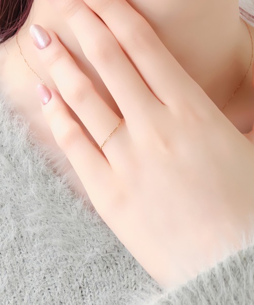 Phoebe(フィービィー)の「【K10】ブライトネスチェーンリング/BOXつき ピンキーリング(リング・レディース・ゴールド/ゴールド系その他3/ゴールド系その他2・#11/#7/#3/#13)」の20枚目の写真