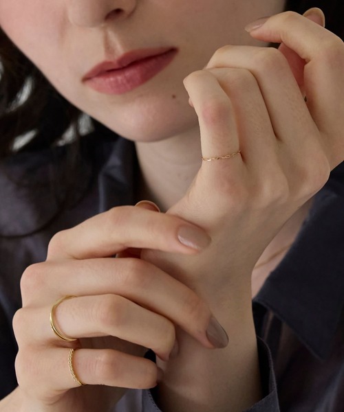 Phoebe(フィービィー)の「【K10】ブライトネスチェーンリング/BOXつき ピンキーリング(リング・レディース・ゴールド/ゴールド系その他3/ゴールド系その他2・#11/#7/#3/#13)」の22枚目の写真