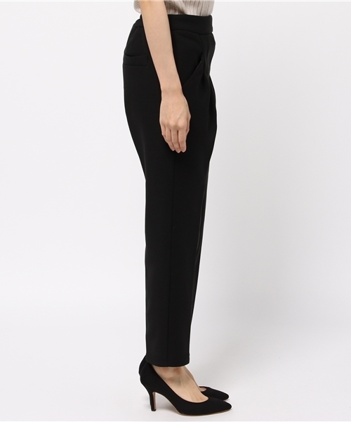 actuel（アクチュエル）の「カットボンディングテーパードパンツ（スラックス・レディース・ブラック/チャコールグレー・38/36）」の4枚目の写真