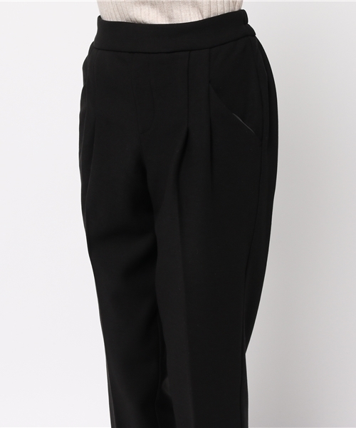 actuel（アクチュエル）の「カットボンディングテーパードパンツ（スラックス・レディース・ブラック/チャコールグレー・38/36）」の6枚目の写真