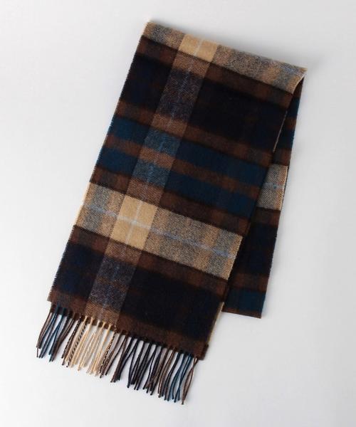 green label relaxing（グリーンレーベルリラクシング）の「[グレンロッシ] BC GLENROSSIE チェック マフラー◆（マフラー・メンズ・グレー/ケリー/ダークグリーン・FREE）」の4枚目の写真