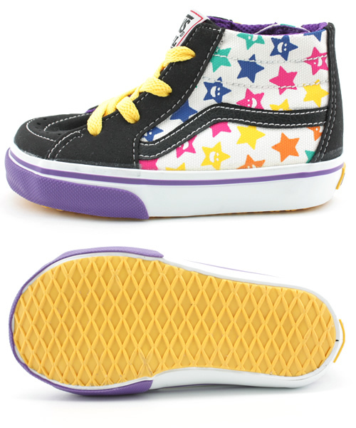 X-girl Stages（エックスガールステージス）の「XGS×VANS SK8 HI（スニーカー・キッズ・ホワイト・14cm/15cm/16cm/17cm/18cm）」の2枚目の写真