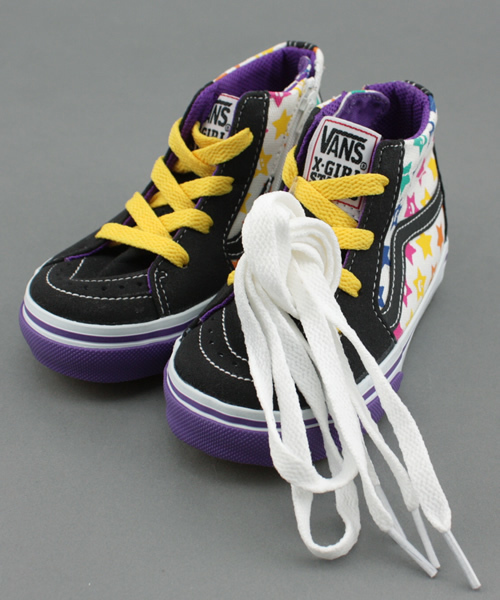 X-girl Stages（エックスガールステージス）の「XGS×VANS SK8 HI（スニーカー・キッズ・ホワイト・14cm/15cm/16cm/17cm/18cm）」の10枚目の写真