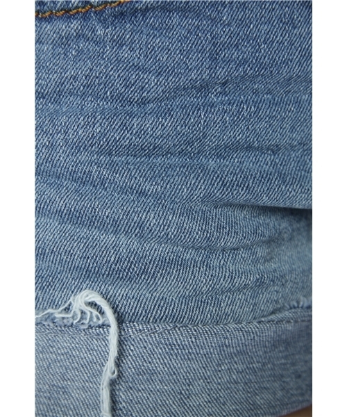 L.D.S.（エルディーエス）の「Blueデニムショートパンツ（デニムパンツ・レディース・ブルー/インディゴブルー・SMALL/MEDIUM）」の6枚目の写真