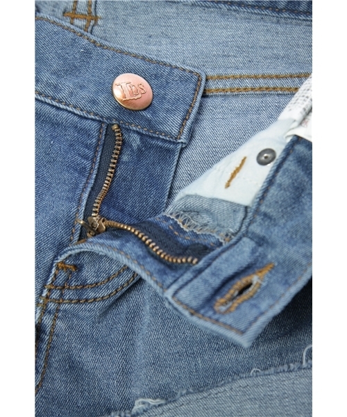L.D.S.（エルディーエス）の「Blueデニムショートパンツ（デニムパンツ・レディース・ブルー/インディゴブルー・SMALL/MEDIUM）」の7枚目の写真