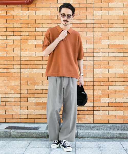 URBAN RESEARCH（アーバンリサーチ）の「UR PEトロピカルタックワイドパンツ（その他パンツ・メンズ・グレー/ブラック・LARGE/MEDIUM）」の14枚目の写真