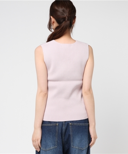 MERCURYDUO(マーキュリーデュオ)の「両畔編みニットベスト(ニット/セーター・レディース・オフホワイト/ライトグレー/マスタード/ラベンダー/ネイビー・FREE)」の13枚目の写真