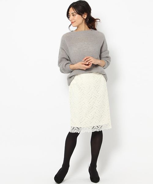 laboratory work（ラボラトリーワーク）の「【再入荷】裾スカラレーススカート（スカート・レディース・ブラック/ホワイト系その他/ホワイト/ブラック系その他・MEDIUM）」の19枚目の写真