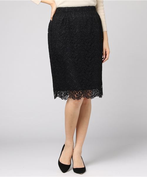 laboratory work（ラボラトリーワーク）の「【再入荷】裾スカラレーススカート（スカート・レディース・ブラック/ホワイト系その他/ホワイト/ブラック系その他・MEDIUM）」の4枚目の写真
