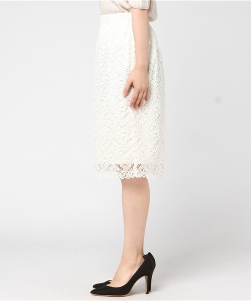 laboratory work（ラボラトリーワーク）の「【再入荷】裾スカラレーススカート（スカート・レディース・ブラック/ホワイト系その他/ホワイト/ブラック系その他・MEDIUM）」の6枚目の写真