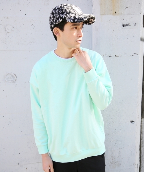 RAGEBLUE(レイジブルー)の「裏毛BIGシルエットスウェットクルー/782804(スウェット・メンズ・ホワイト/ライトブルー/ピンク/グリーン/ベージュ・SMALL/MEDIUM/LARGE)」の4枚目の写真
