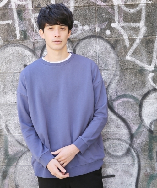 RAGEBLUE(レイジブルー)の「裏毛BIGシルエットスウェットクルー/782804(スウェット・メンズ・ホワイト/ライトブルー/ピンク/グリーン/ベージュ・SMALL/MEDIUM/LARGE)」の5枚目の写真