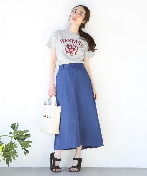 coen（コーエン）の「USAコットンカレッジTシャツ（Tシャツ/カットソー・レディース・ホワイト/グレー/ネイビー・MEDIUM/LARGE）」の4枚目の写真