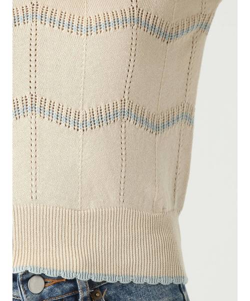 dazzlin（ダズリン）の「アイレットボーダーニットトップス（ニット/セーター・レディース・オフホワイト/オレンジ/ネイビー・FREE）」の20枚目の写真