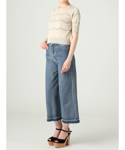 dazzlin（ダズリン）の「アイレットボーダーニットトップス（ニット/セーター・レディース・オフホワイト/オレンジ/ネイビー・FREE）」の17枚目の写真