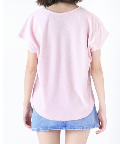 Ocean Pacific（オーシャンパシフィック）の「【OP/オーピー】レディースパイルプリントTシャツ/半袖  サーフカジュアル（Tシャツ/カットソー・レディース・ブルー/ヘザーグレー/ネイビー/ピンク・LARGE/MEDIUM）」の8枚目の写真