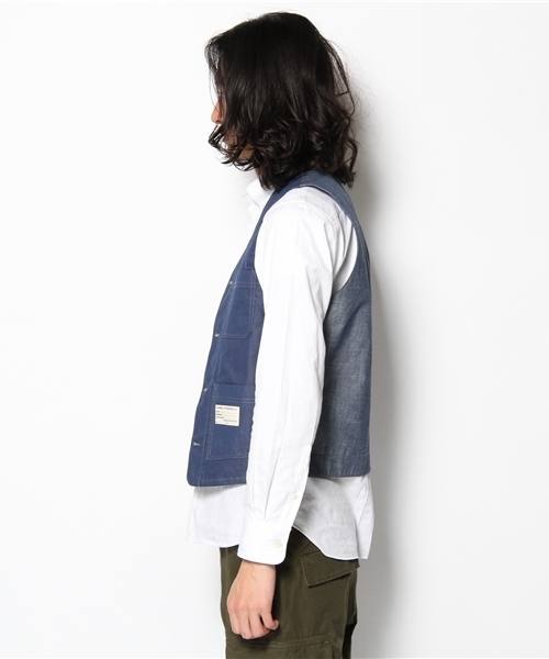 JOURNAL STANDARD（ジャーナルスタンダード）の「C/Nカラーワークベスト #（ベスト・メンズ・ブラック/ブルー系その他/ゴールド・MEDIUM/SMALL/LARGE）」の5枚目の写真