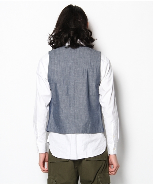 JOURNAL STANDARD（ジャーナルスタンダード）の「C/Nカラーワークベスト #（ベスト・メンズ・ブラック/ブルー系その他/ゴールド・MEDIUM/SMALL/LARGE）」の6枚目の写真