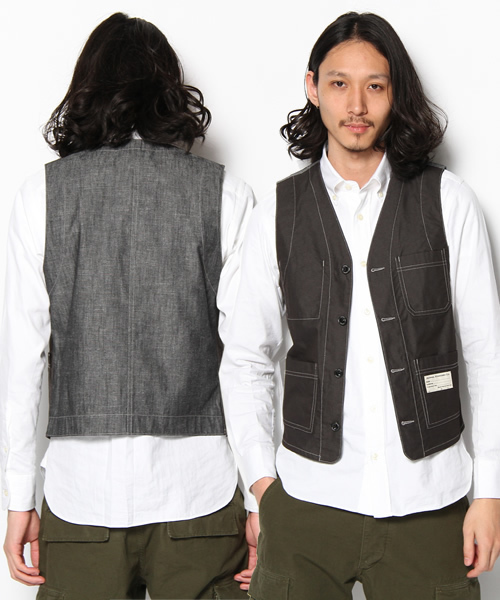 JOURNAL STANDARD（ジャーナルスタンダード）の「C/Nカラーワークベスト #（ベスト・メンズ・ブラック/ブルー系その他/ゴールド・MEDIUM/SMALL/LARGE）」の12枚目の写真