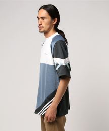 24SS新作ベーシックTシャツ【Adidas】3 STRIPE TEE 2色◆送料込 adidas/アディダス JACQUARD JERSEY カラー ジャカード
