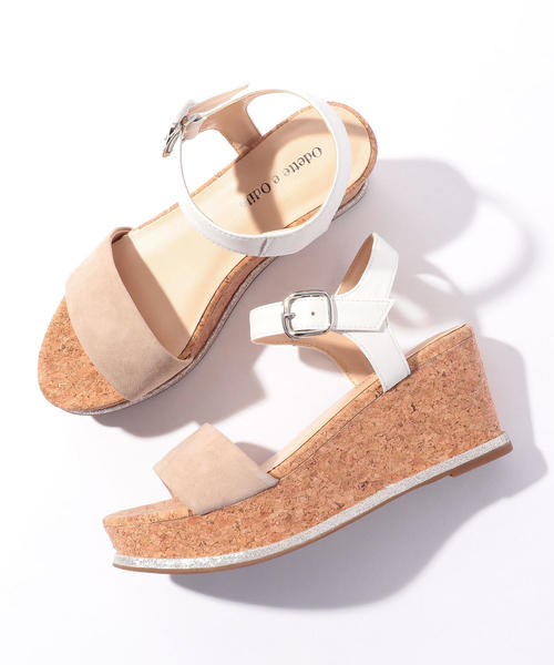 ODETTE E ODILE（オデットエオディール）の「OFC アクセントラインウェッジ サンダル70（サンダル・レディース・シルバー/イエロー/ベージュ/ブラック/オリーブ・37/35/36）」の3枚目の写真