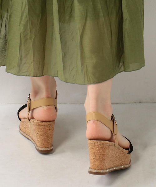 ODETTE E ODILE（オデットエオディール）の「OFC アクセントラインウェッジ サンダル70（サンダル・レディース・シルバー/イエロー/ベージュ/ブラック/オリーブ・37/35/36）」の21枚目の写真