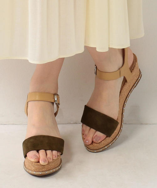 ODETTE E ODILE（オデットエオディール）の「OFC アクセントラインウェッジ サンダル70（サンダル・レディース・シルバー/イエロー/ベージュ/ブラック/オリーブ・37/35/36）」の7枚目の写真