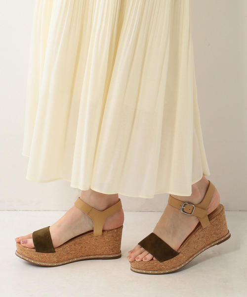 ODETTE E ODILE（オデットエオディール）の「OFC アクセントラインウェッジ サンダル70（サンダル・レディース・シルバー/イエロー/ベージュ/ブラック/オリーブ・37/35/36）」の9枚目の写真