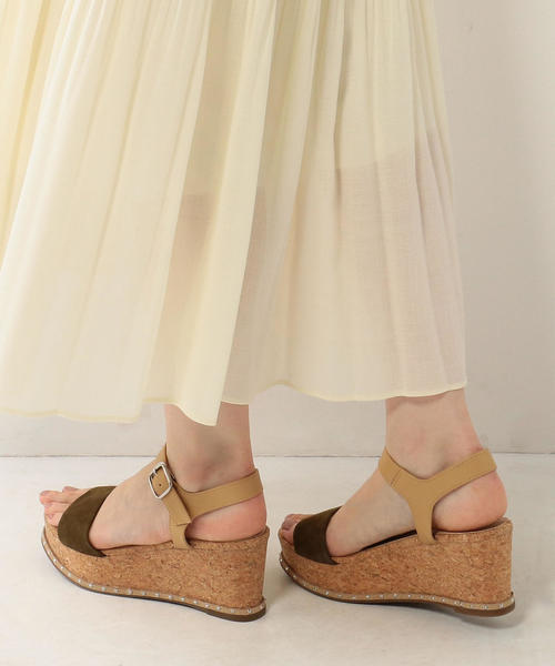 ODETTE E ODILE（オデットエオディール）の「OFC アクセントラインウェッジ サンダル70（サンダル・レディース・シルバー/イエロー/ベージュ/ブラック/オリーブ・37/35/36）」の10枚目の写真