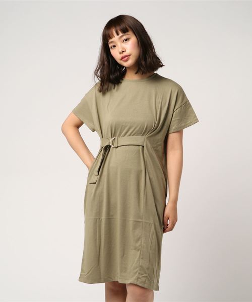 AMERICAN HOLIC（アメリカンホリック）の「・ウエストベルト付ワンピース（ワンピース・レディース・サックスブルー/ライトカーキ/ブラック/杢グレー・FREE）」の19枚目の写真