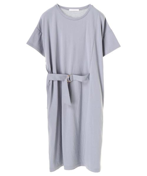 AMERICAN HOLIC（アメリカンホリック）の「・ウエストベルト付ワンピース（ワンピース・レディース・サックスブルー/ライトカーキ/ブラック/杢グレー・FREE）」の10枚目の写真