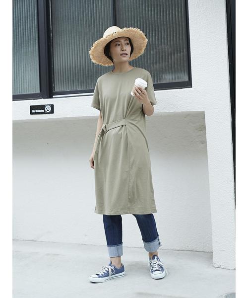 AMERICAN HOLIC（アメリカンホリック）の「・ウエストベルト付ワンピース（ワンピース・レディース・サックスブルー/ライトカーキ/ブラック/杢グレー・FREE）」の13枚目の写真