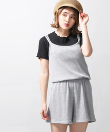 WEGO | WEGO/ワッフルリボンショートサロペット(サロペット/オーバーオール)